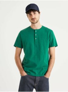 Zelené pánske tričko Celio Teelino