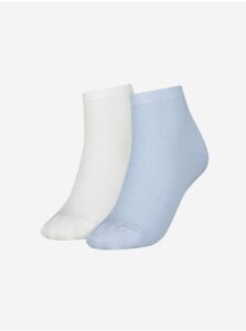 Ponožky pre ženy Tommy Hilfiger - svetlomodrá, biela
