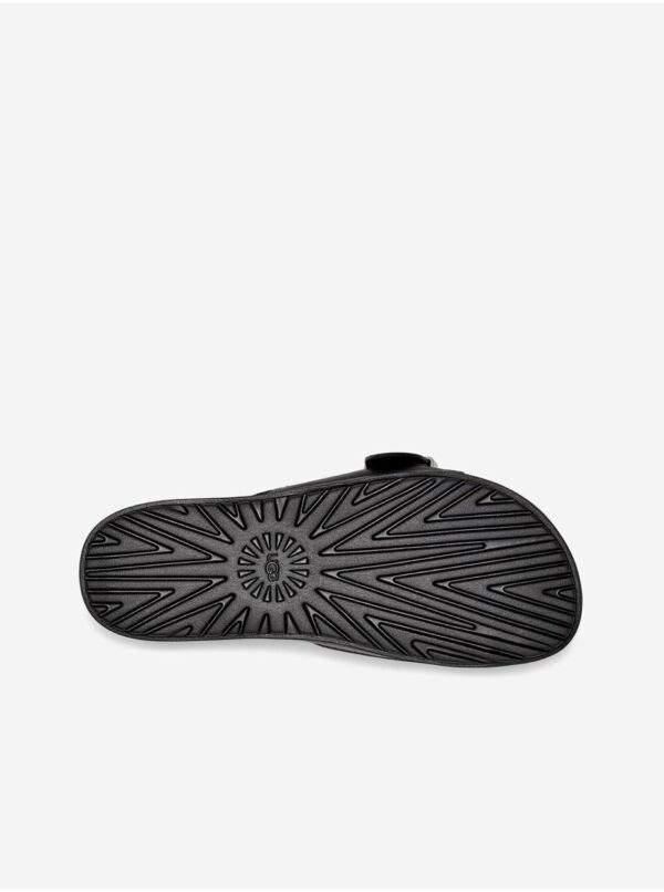 Čierne dámske kožené papuče UGG