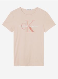 Tričká s krátkym rukávom pre ženy Calvin Klein - svetloružová
