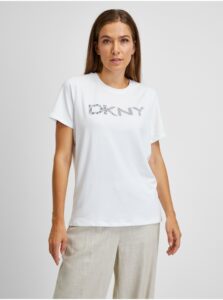 Biele dámske tričko DKNY