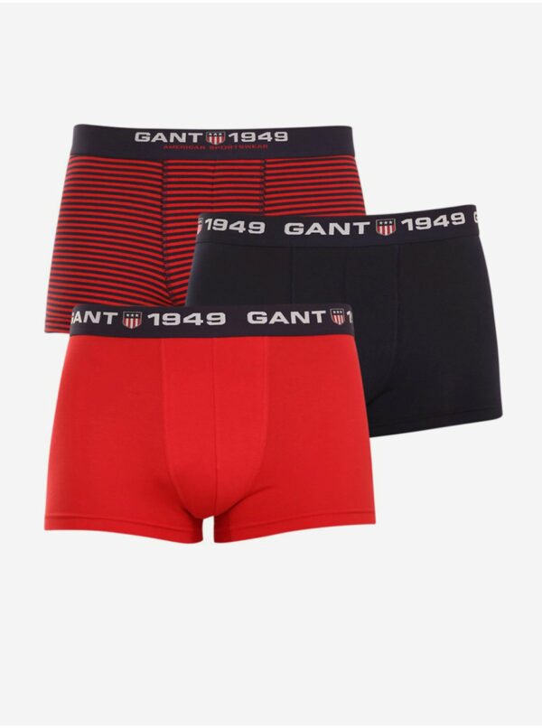 Boxerky pre mužov GANT - červená, čierna