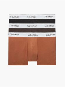 Boxerky pre mužov Calvin Klein Underwear - hnedá, čierna