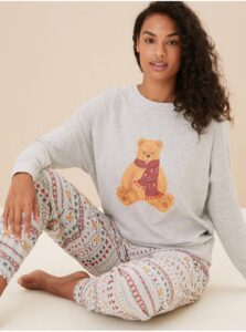 Pyžamká pre ženy Marks & Spencer - svetlosivá