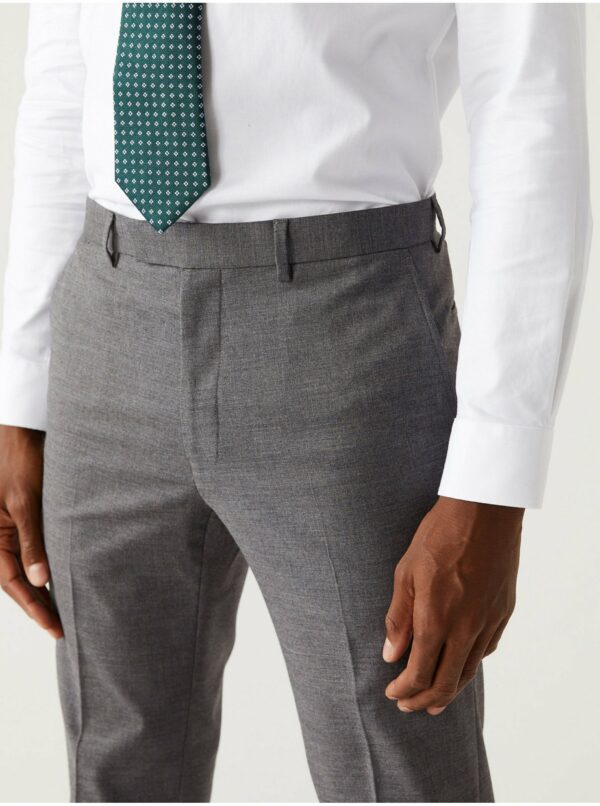 Formálne nohavice pre mužov Marks & Spencer - sivá