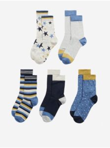 Ponožky pre ženy Marks & Spencer - svetlosivá, modrá, horčicová, tmavomodrá