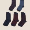 Ponožky pre mužov Marks & Spencer - tmavomodrá, vínová, čierna