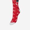 Súprava troch párov dámskych vianočných ponožiek v zelenej, červenej a bielej farbe VERO MODA Elf