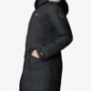 Čierny dámsky zimný kabát s kapucňou s umelým kožúškom Columbia Suttle Mountain