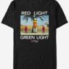 Čierne pánske tričko Netflix Red Light Green Light