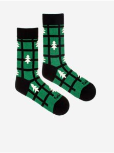 Zelené dámské vzorované ponožky Fusakle stromec zeleny