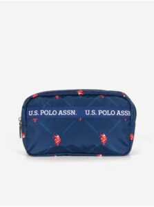 Tmavě modrá dámská vzorovaná kosmetická taška U.S. Polo Assn.
