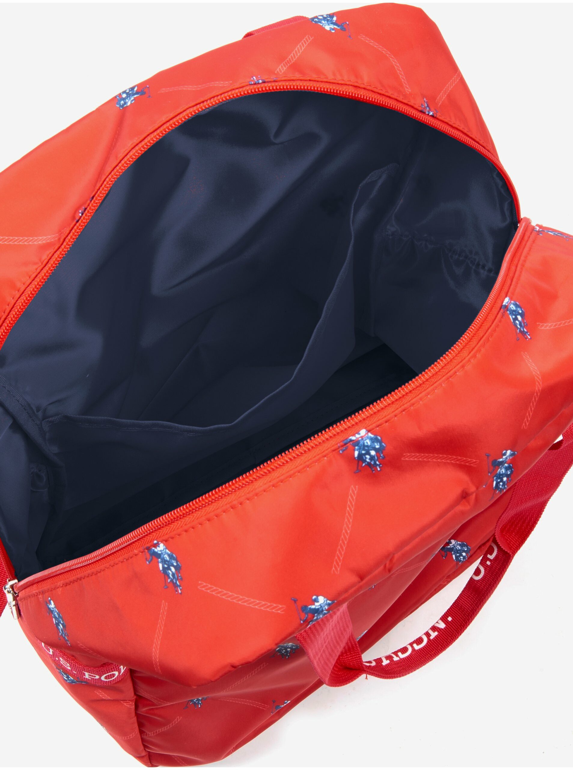 Červený dámský vzorovaný batoh U.S. Polo Assn.