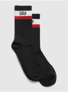 Černé pánské vysoké ponožky GAP athletic