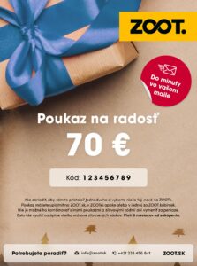 Vianočný elektronický poukaz zo ZOOTu v hodnote 70 €