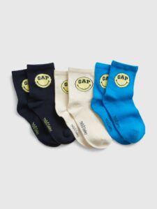 GAP Gap & Smiley® Ponožky 3 páry detské Fialová