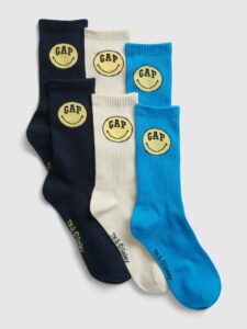 GAP Gap & Smiley® Ponožky 3 páry Fialová