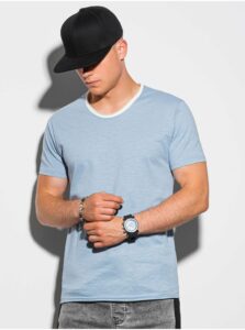 Pánske tričko bez potlače S1385 - svetlo nebesky modrá