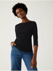 Čierny dámsky ľahký sveter Marks & Spencer