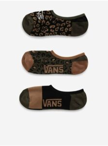 Ponožky pre ženy VANS - kaki, hnedá, čierna
