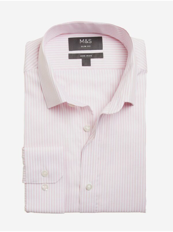 Formálne pre mužov Marks & Spencer - ružová, biela