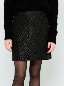Čierna vzorovaná sukňa CAMAIEU
