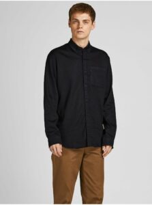 Čierna rifľová košeľa Jack & Jones Indigo
