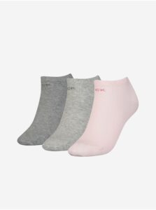 Ponožky pre ženy Calvin Klein - sivá, svetlosivá, ružová