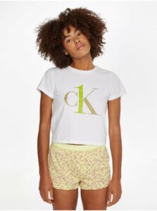 Pyžamká pre ženy Calvin Klein - biela, žltá