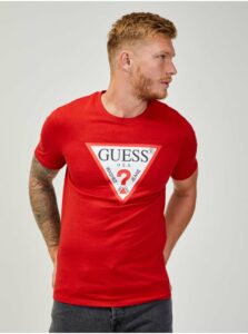 Červené pánske tričko Guess