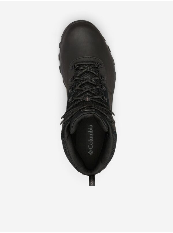 Čierne pánske členkové kožené topánky Columbia Newton Ridge Plus II Waterproof
