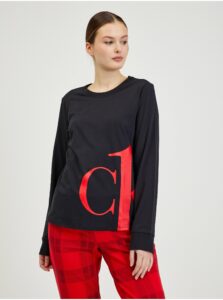 Pyžamká pre ženy Calvin Klein - čierna, červená