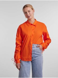 Košele pre ženy Pieces - oranžová