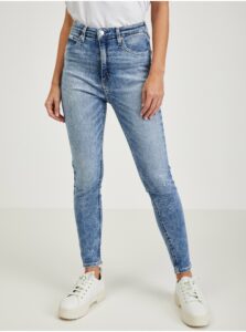 Svetlomodré dámske slim fit džínsy High Rise Calvin Klein Jeans