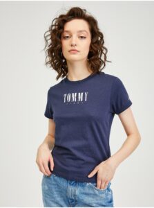 Tmavomodré dámske tričko Tommy Jeans
