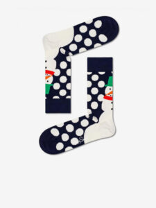 Happy Socks Jumbo Snowman Ponožky Modrá