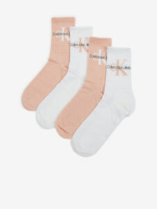 Calvin Klein Jeans Ponožky 4 páry Ružová