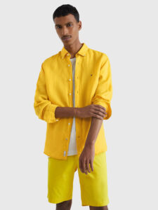 Tommy Hilfiger Pigment Dyed Li Solid Košeľa Žltá