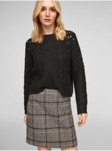 Čierny dámsky vlnený sveter s.Oliver