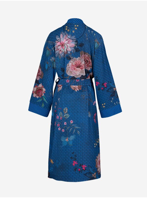 Tmavomodré kvetované kimono PiP studio Tokyo Bouquet Dark Blue