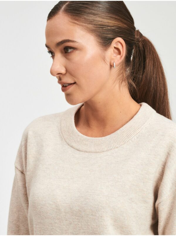 Béžový dámsky sveter pletený s melírom GAP