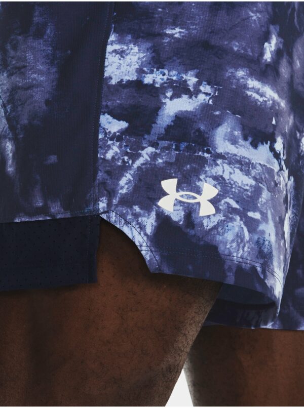Tmavomodré pánske vzorované šortky Under Armour UA Vanish Wvn 6in Print Sts