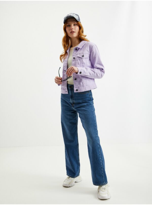 Svetlo fialová džínsová bunda Noisy May Debra