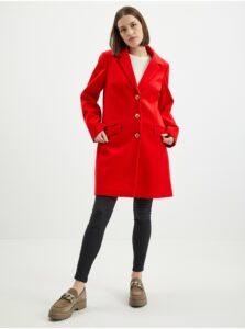 Červený dámsky kabát ORSAY