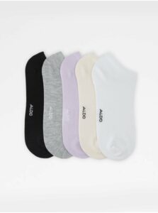 Ponožky pre ženy ALDO - čierna, sivá, biela, svetlofialová, krémová