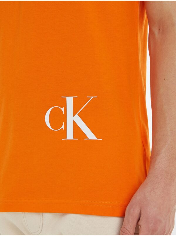 Tričká s krátkym rukávom pre mužov Calvin Klein Jeans - oranžová