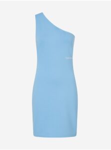 Letné a plážové šaty pre ženy Calvin Klein Jeans - svetlomodrá