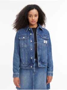 Rifľové bundy pre ženy Calvin Klein Jeans - modrá