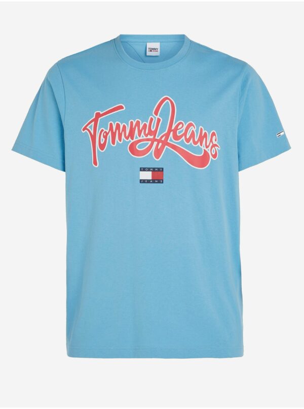 Tričká s krátkym rukávom pre mužov Tommy Jeans - svetlomodrá