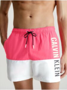 Plavky pre mužov Calvin Klein Underwear - ružová, biela